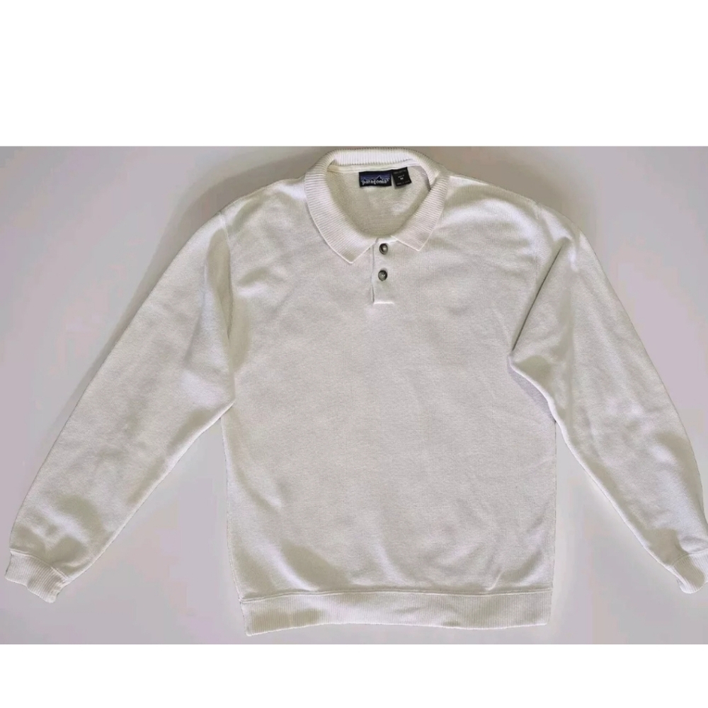 Patagonia Men's Half Button Up Collared Pullover Cotton Vintage Sweater Size MED